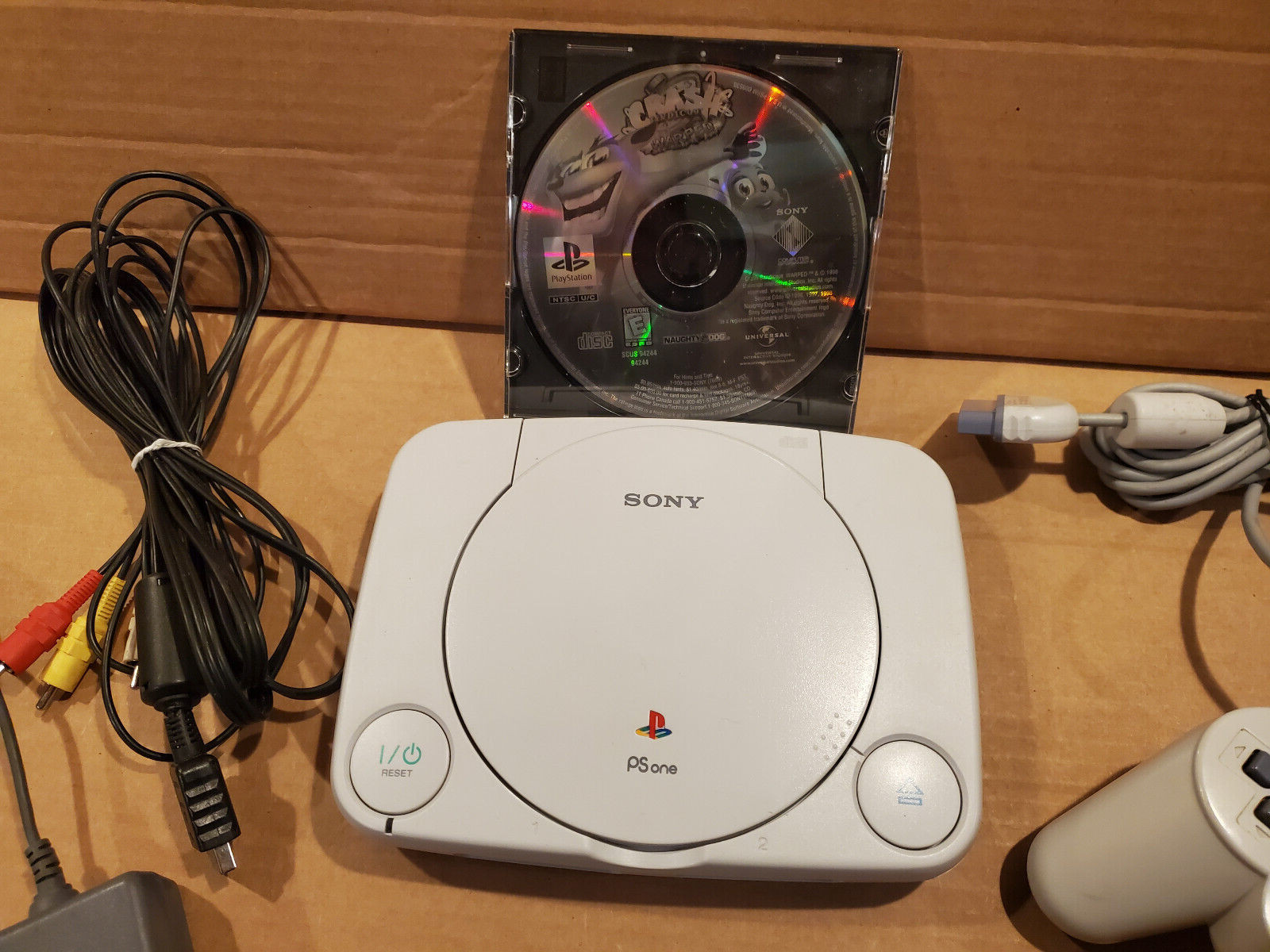 Sony PlayStation 1 PSOne SCPH-101 Console, W/ 1 Controller, Memory Card, & Game