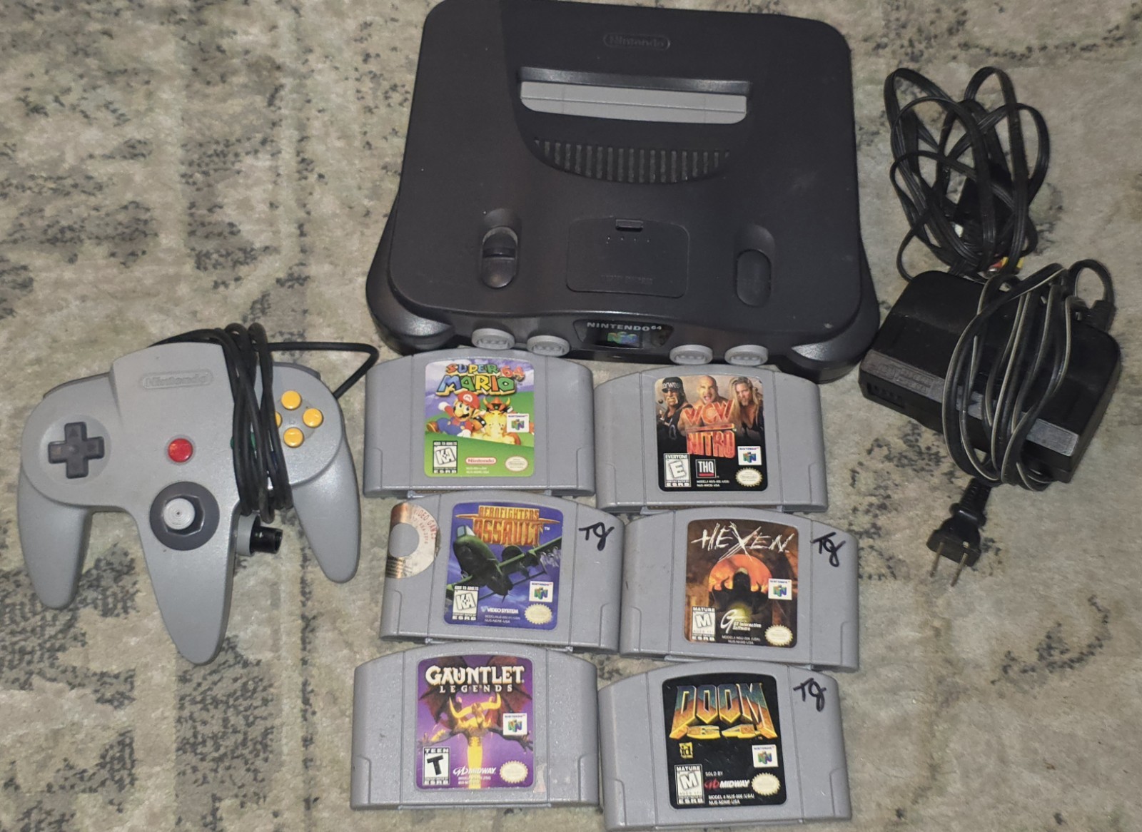 N64 Nintendo 64 Console BUNDLE! Mario, Mario Kart, 6 games