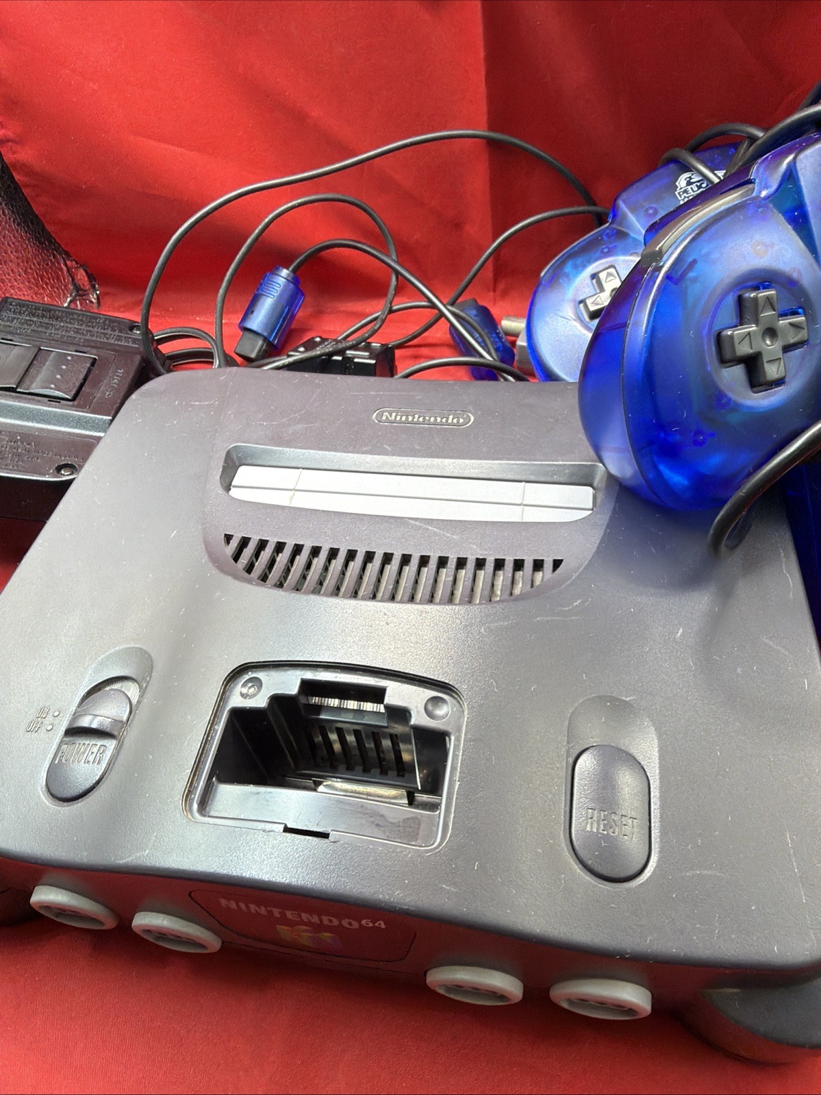 Nintendo 64 N64 System Home Game Console controller & Cords No Expansion Pack