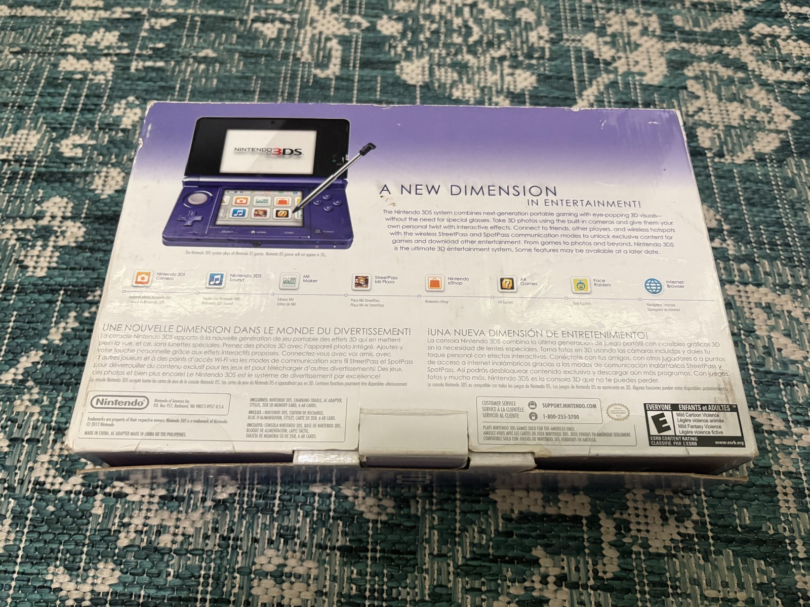 Nintendo 3DS Midnight Purple Console Bundle – Complete in Box with 9 Games Zelda