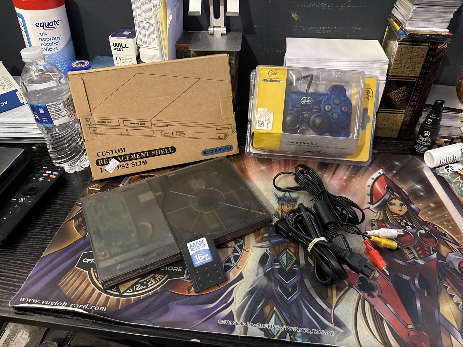 Sony PlayStation 2 Slim Console PS2 New Laser Bundle Clear Black Shell