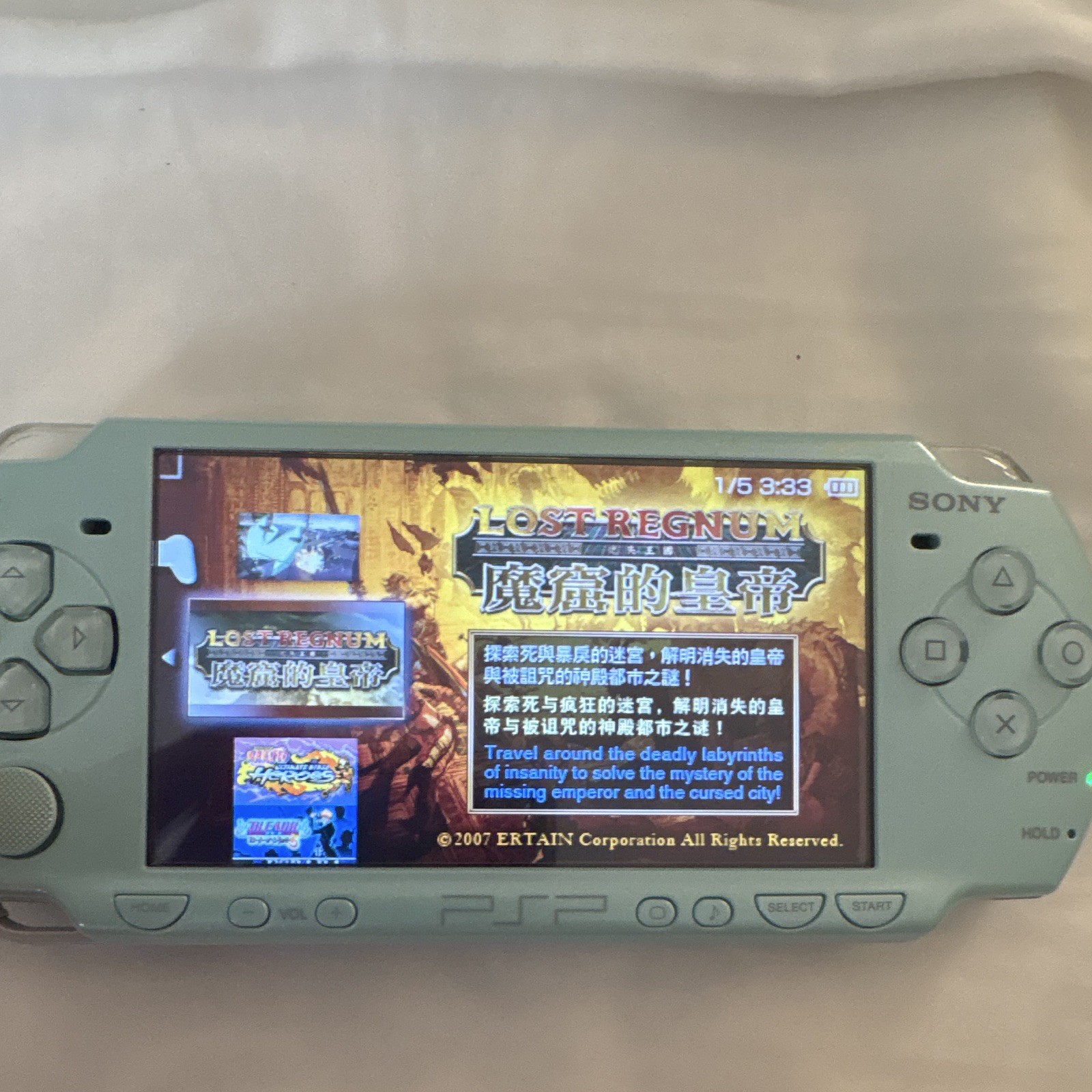 Sony PSP-2000 Felicia Blue Console Japan Tested Working + Case + Shell