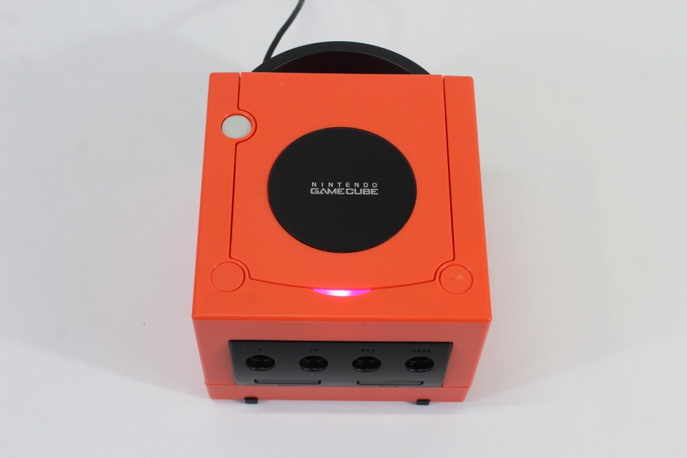 Nintendo Gamecube Console Warm Red x Black Pink LED GC NTSC-U/C US DOL-001 AC AV