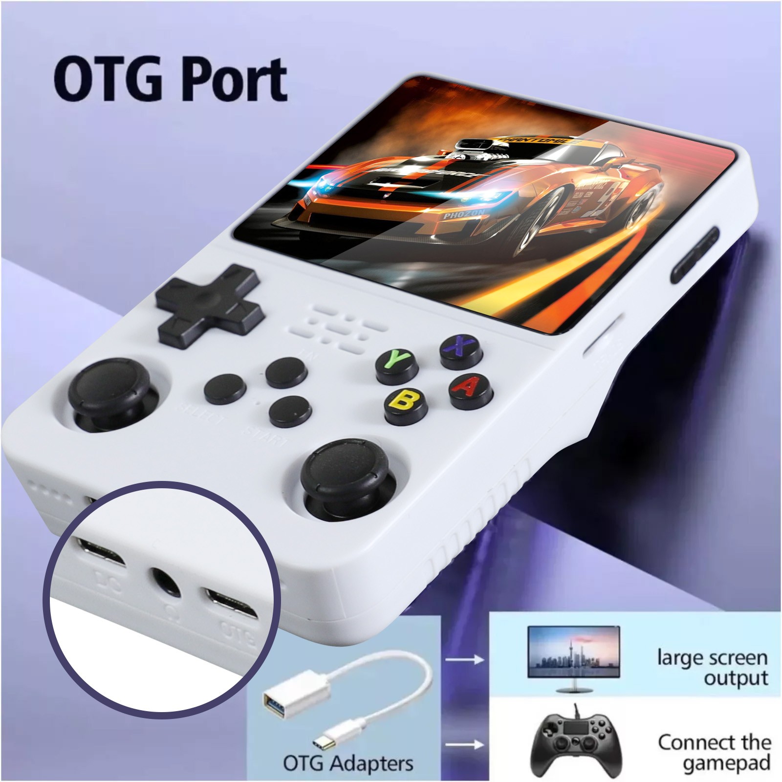 128GB,R36S Handheld Game Console 3.5 Inch IPS Screen,20000+ Games, Video Games