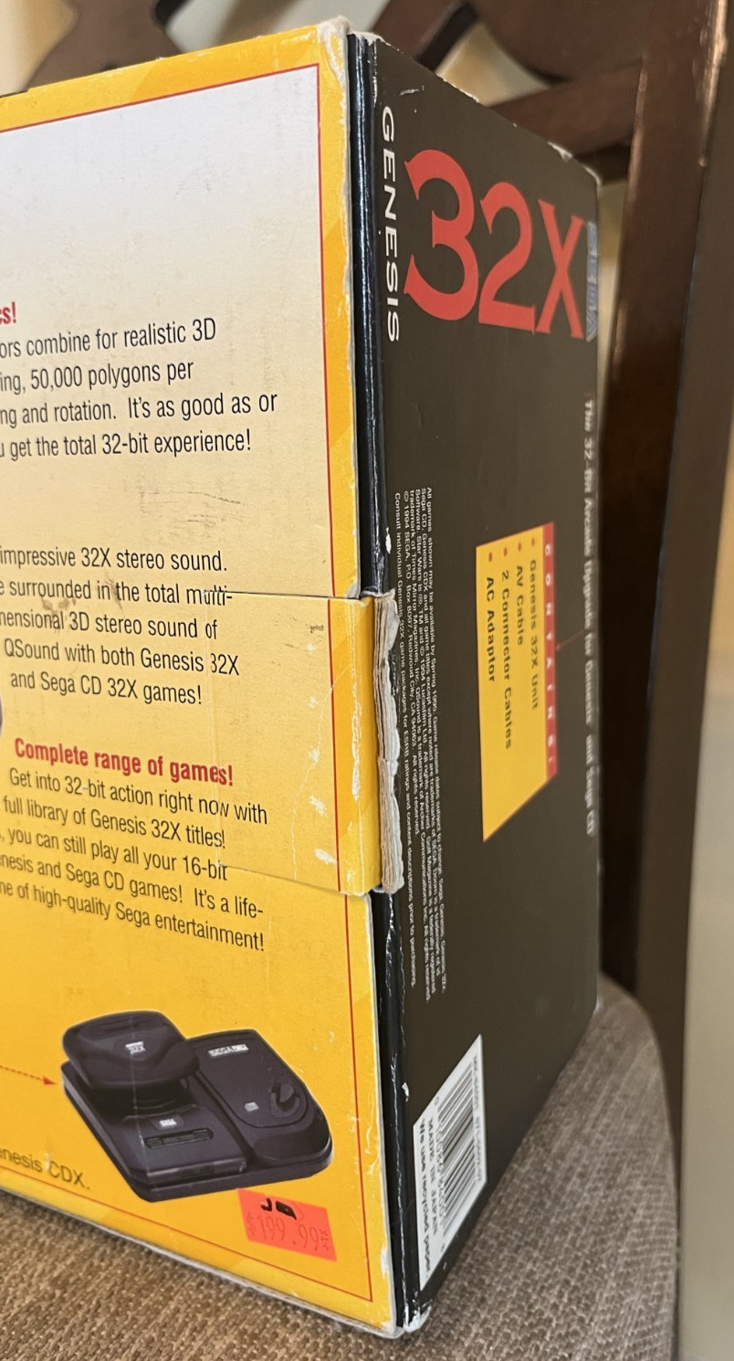 Sega 32X Unit System Console In Box w/ Crossover Cable