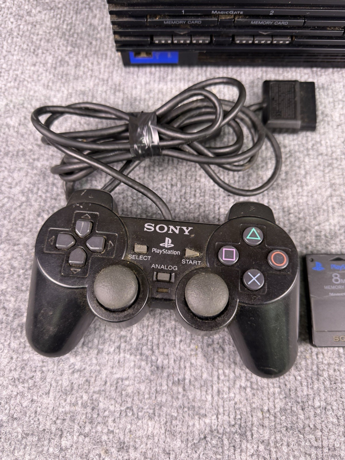 Sony PlayStation 2 SCPH-30001 R Black NTSC-U/C Home Console 1 Controller