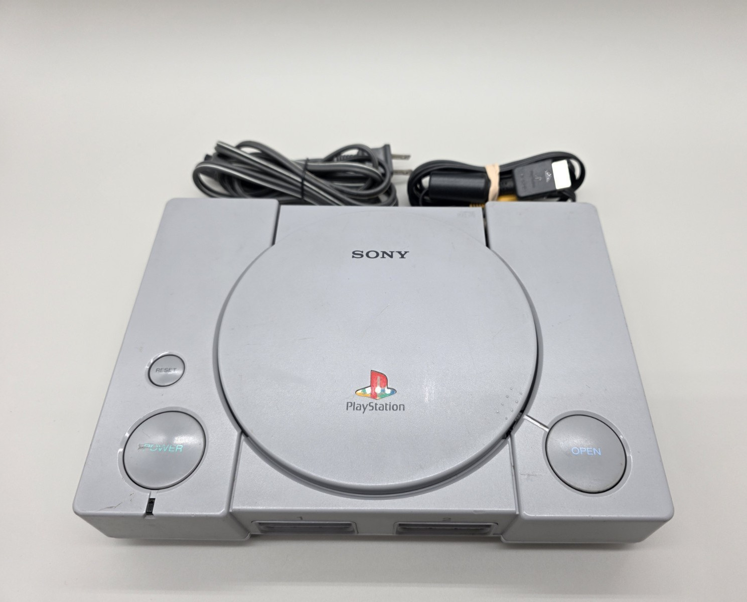 Sony PlayStation PS1 SCPH-9001 Console Bundle OEM AV & Power Cables Tested Works