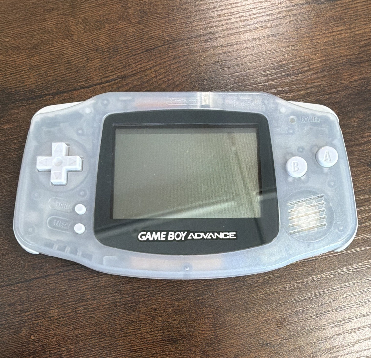 Nintendo Game Boy Advance Clear Transparent Handheld System w/ Headphone Jack