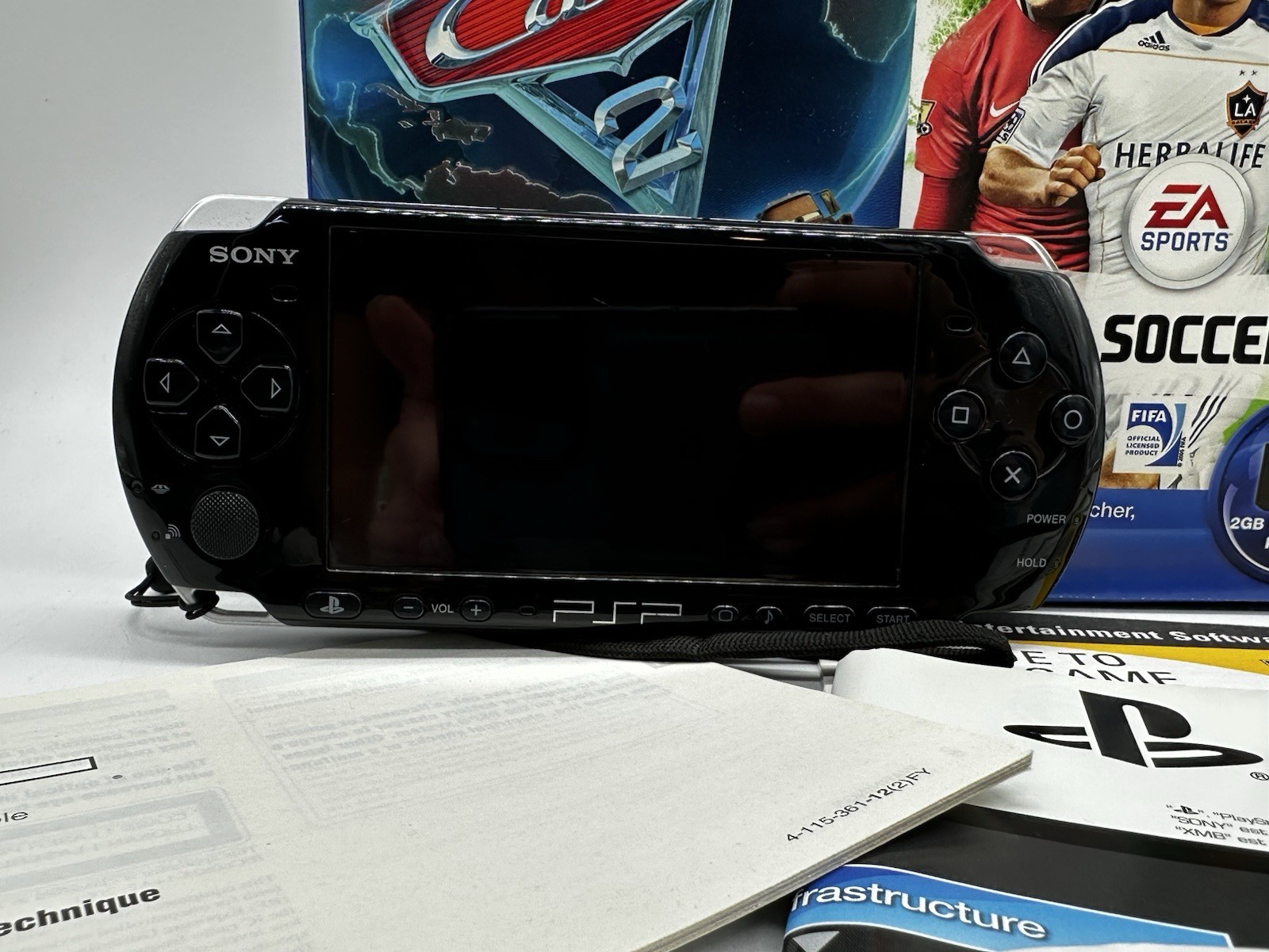 Sony PlayStation Portable PSP 3000 Handheld + Cars Fifa 12 Bundle In Box RARE