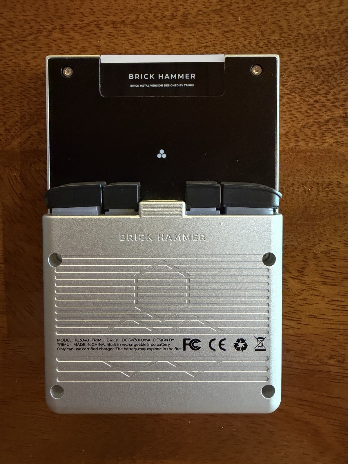 Trimui Brick Hammer Silver Handheld Retro Gaming Console (No SD Card)