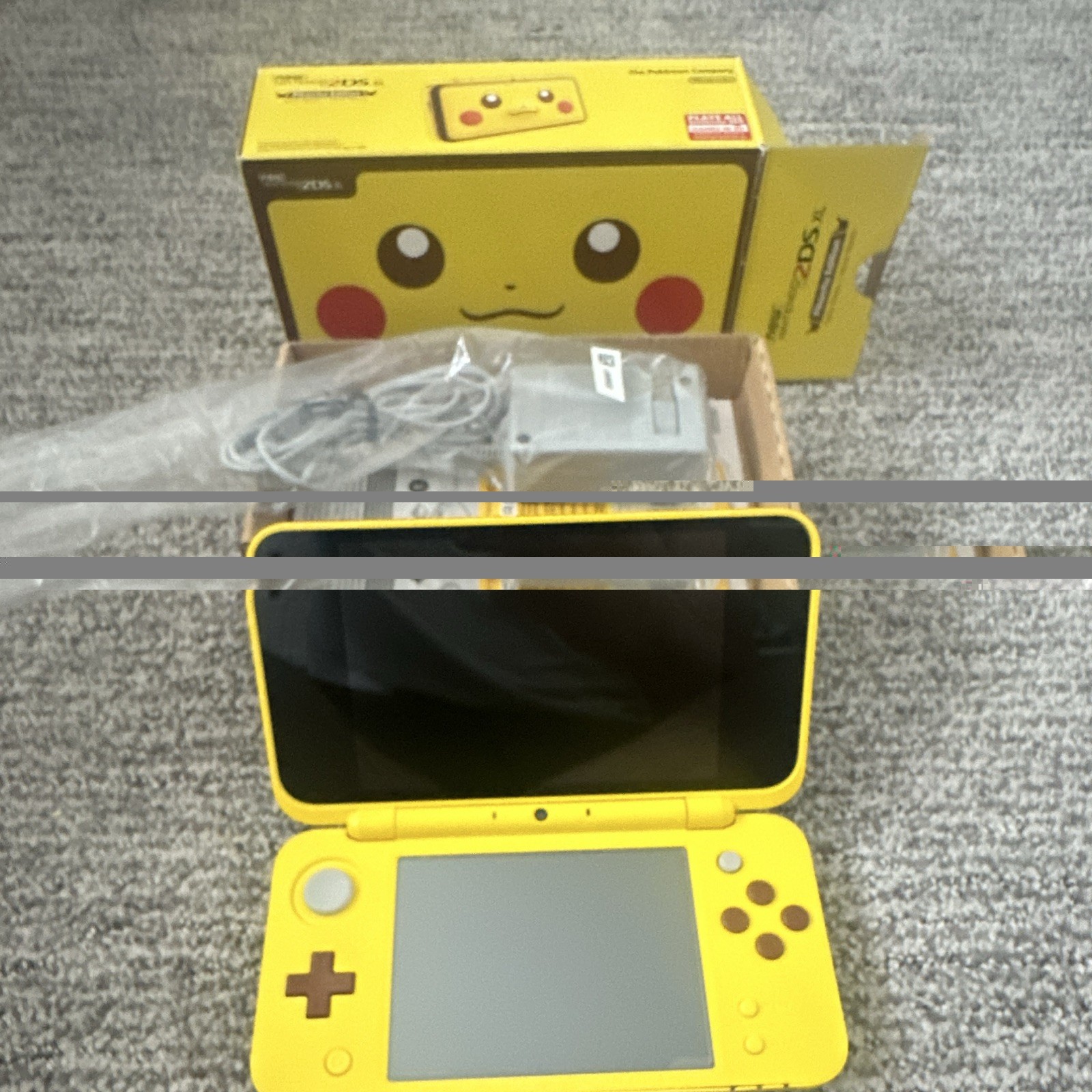 Nintendo New 2DS XL Pikachu Edition Yellow Handheld Console w/ Box 4GB