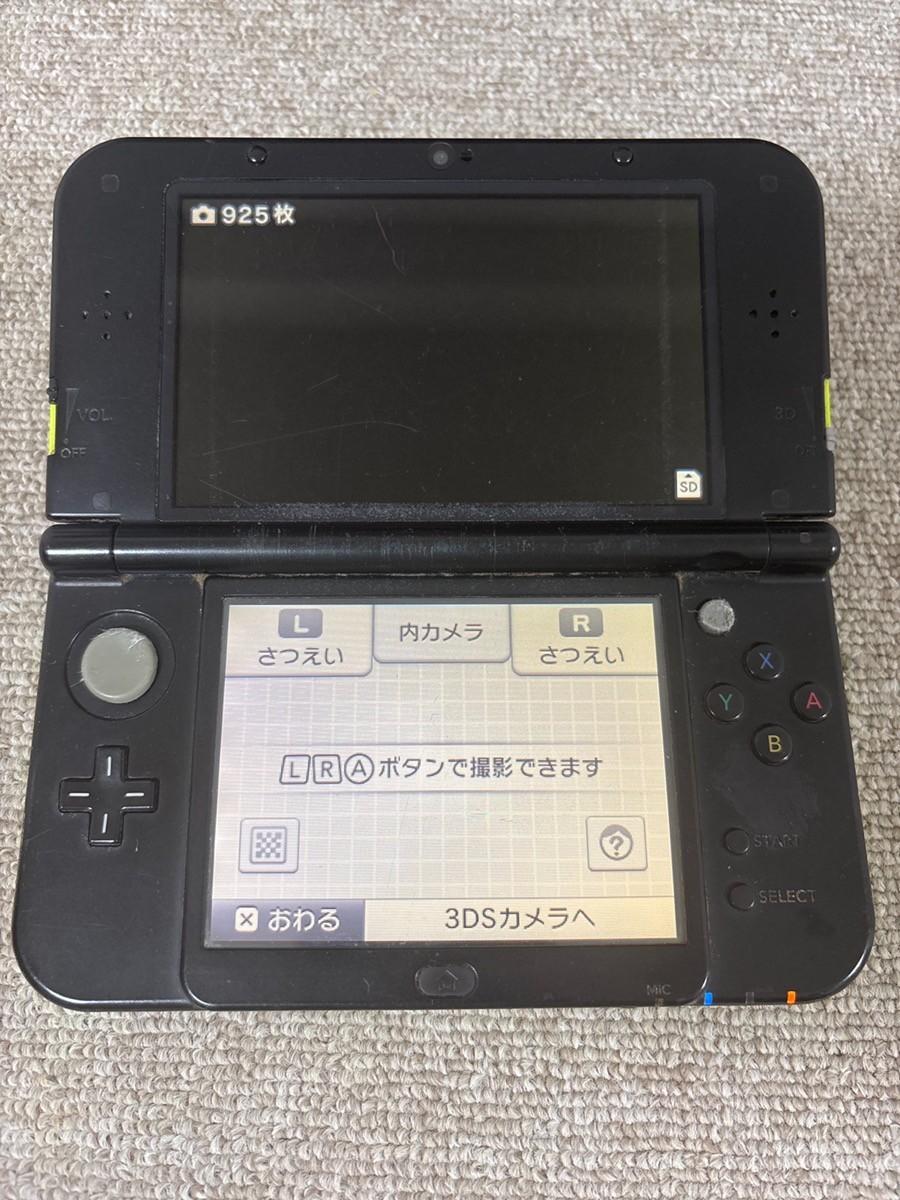 New Nintendo 3DS XL LL Black Lime Console region Japanese B816