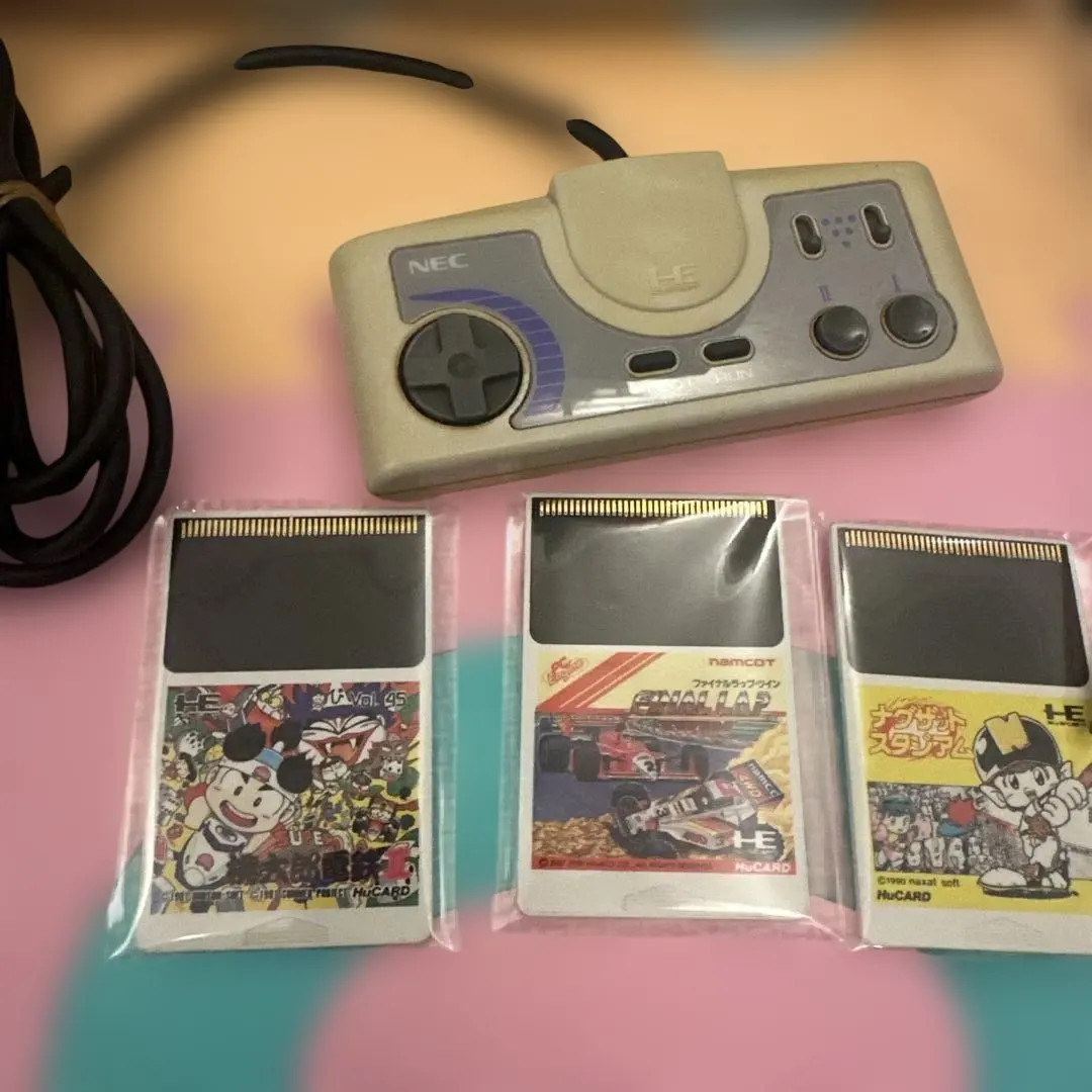 NEC PC Engine DUO R Console with Controller AC Adapter AV Cable As Is Used