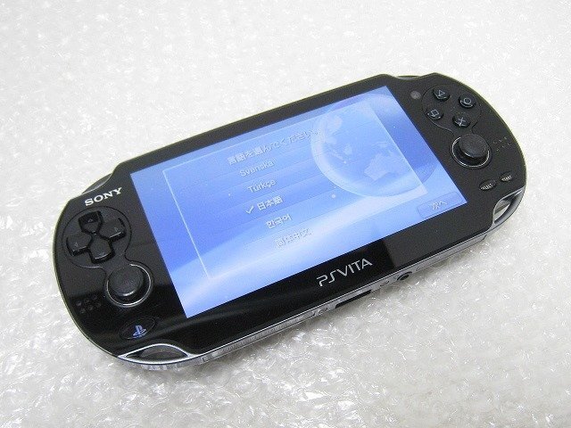 PlayStation PS Vita Console Crystal Black PCH-1000 Black OLED Console