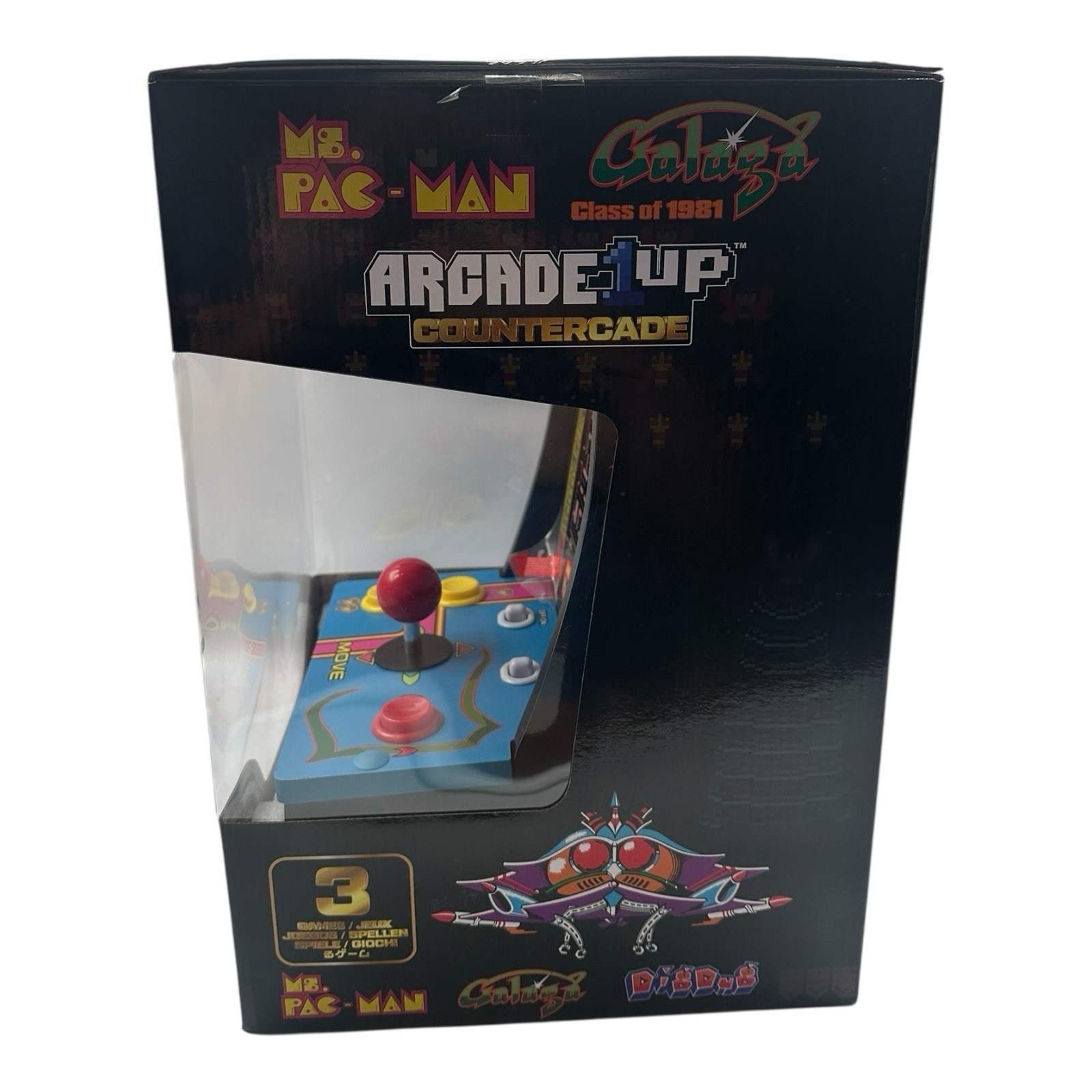 Arcade1Up Class of ’81 Ms. Pacman/Galaga Countercade – 3 Games in 1