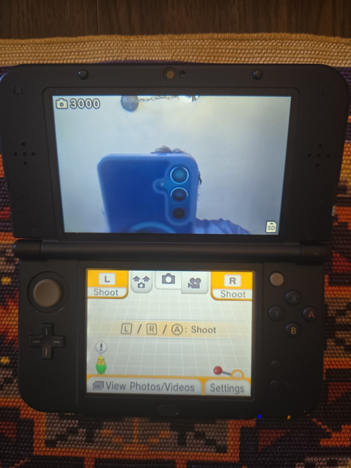 Nintendo New 3DS XL Galaxy Edition w/ 64 Gb SD & Charging Cable READ