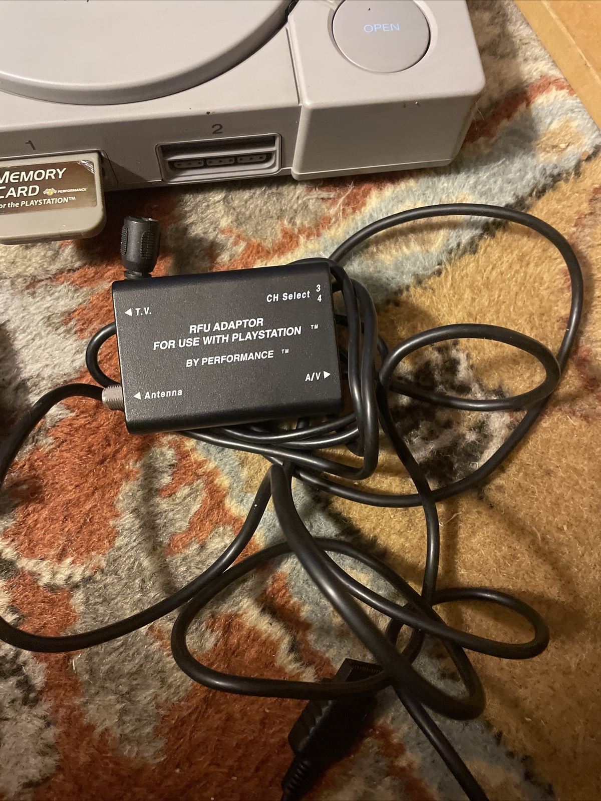 Sony PlayStation 1 PS1 Console No Controller, RFU Adapter,memory Card, Game Swit