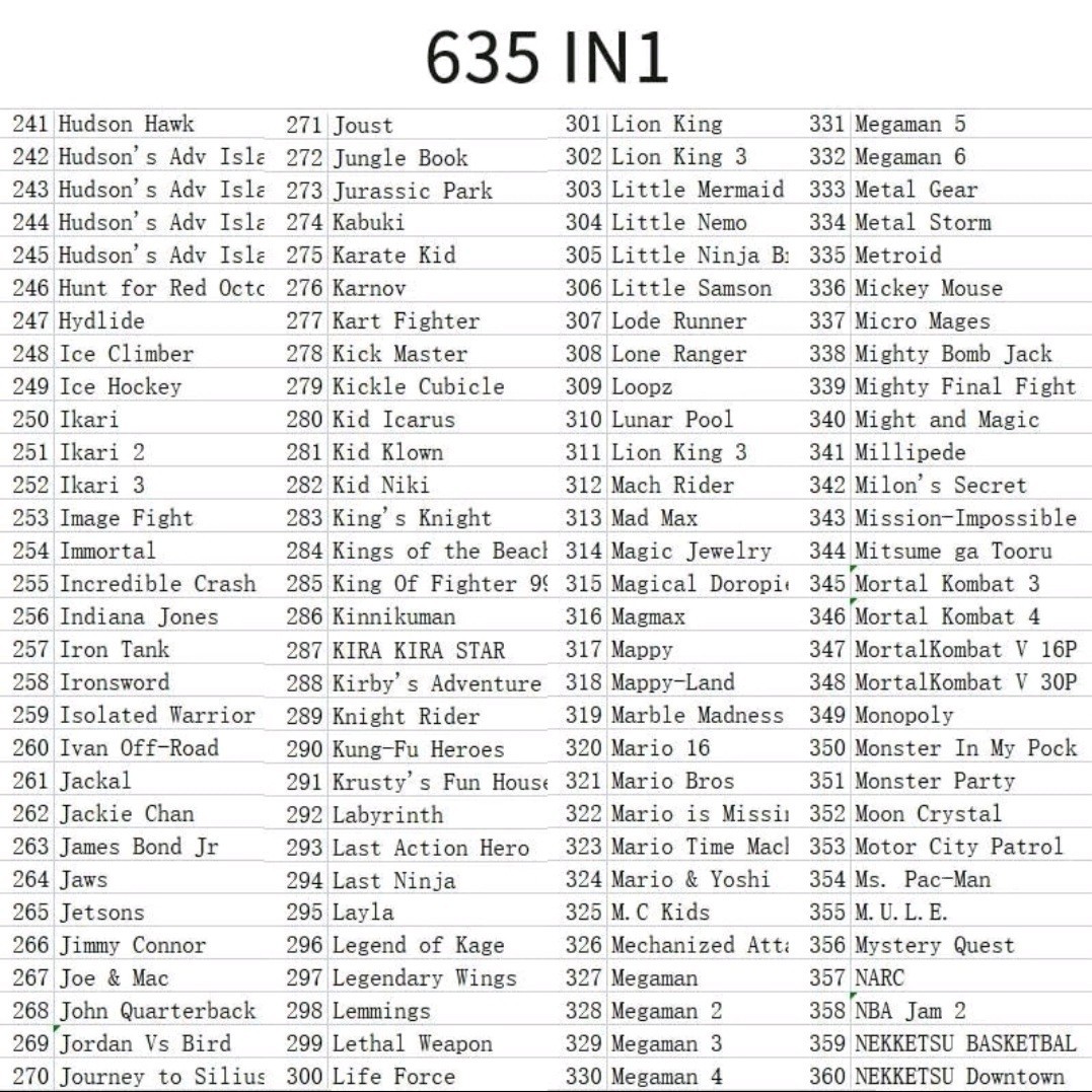 Super 635 in 1 Classic 8 Bit Collection «Trendholders 1G bit – New