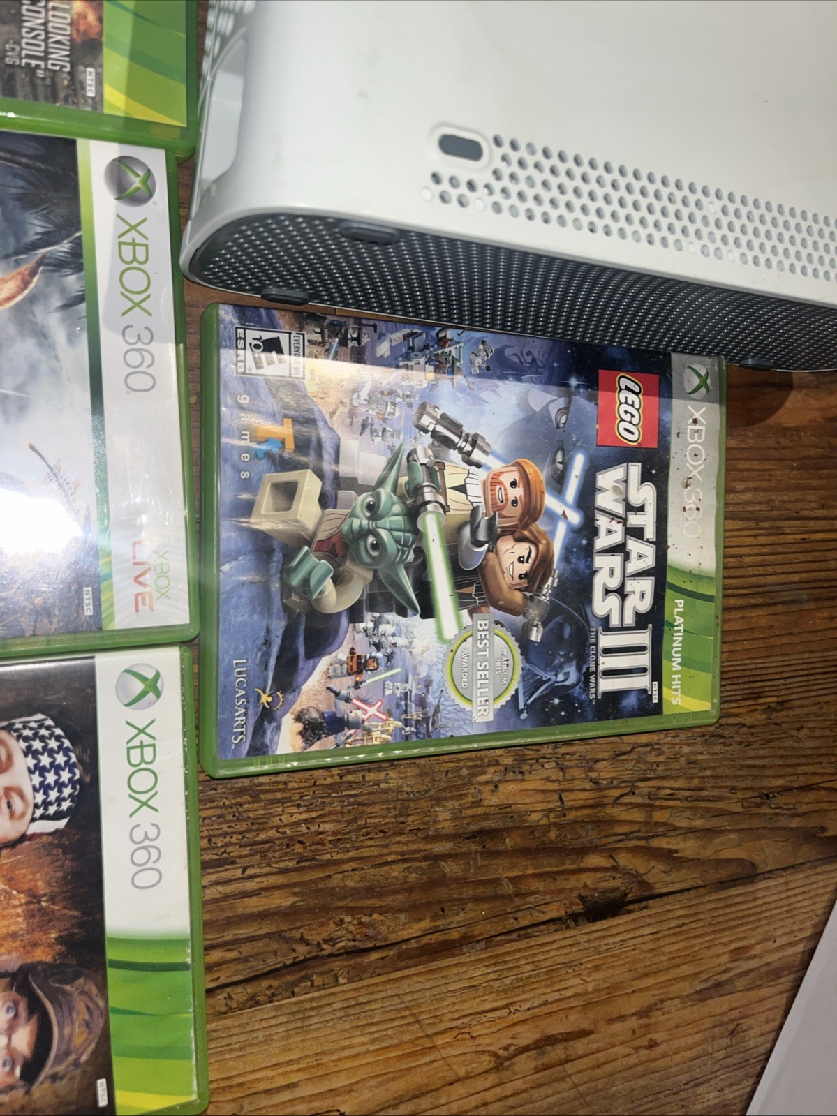 Xbox 360 60gb White Console bundle w/ games & Cords