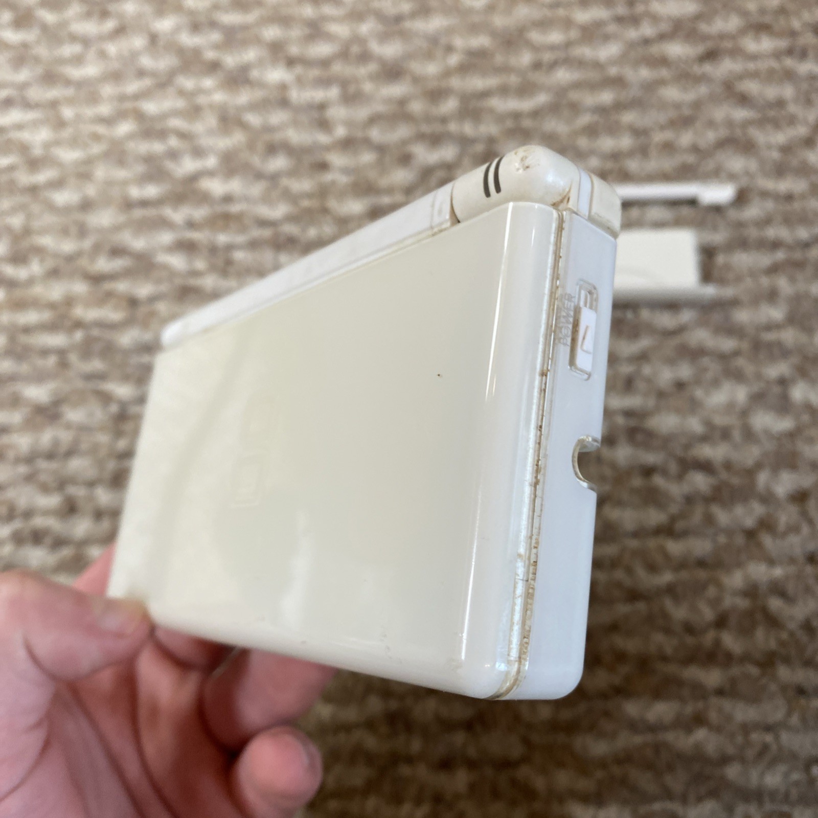 Nintendo DS Lite Polar White Handheld System WITH CHARGER AND STYLUS OEM