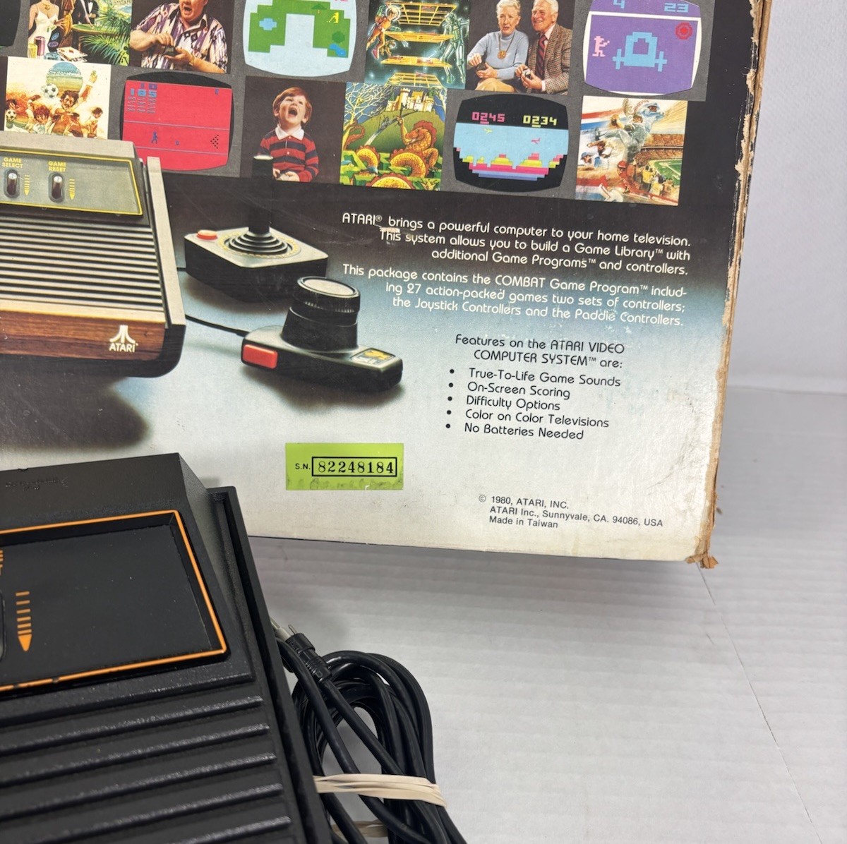 Atari 2600 Console CIB Complete In Box + 12 Games Pac-Man And More Tested READ