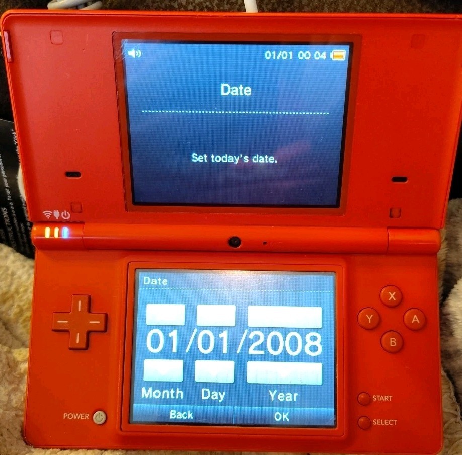 Nintendo DSi Red Console Tested & Working Charger Included No Stylus