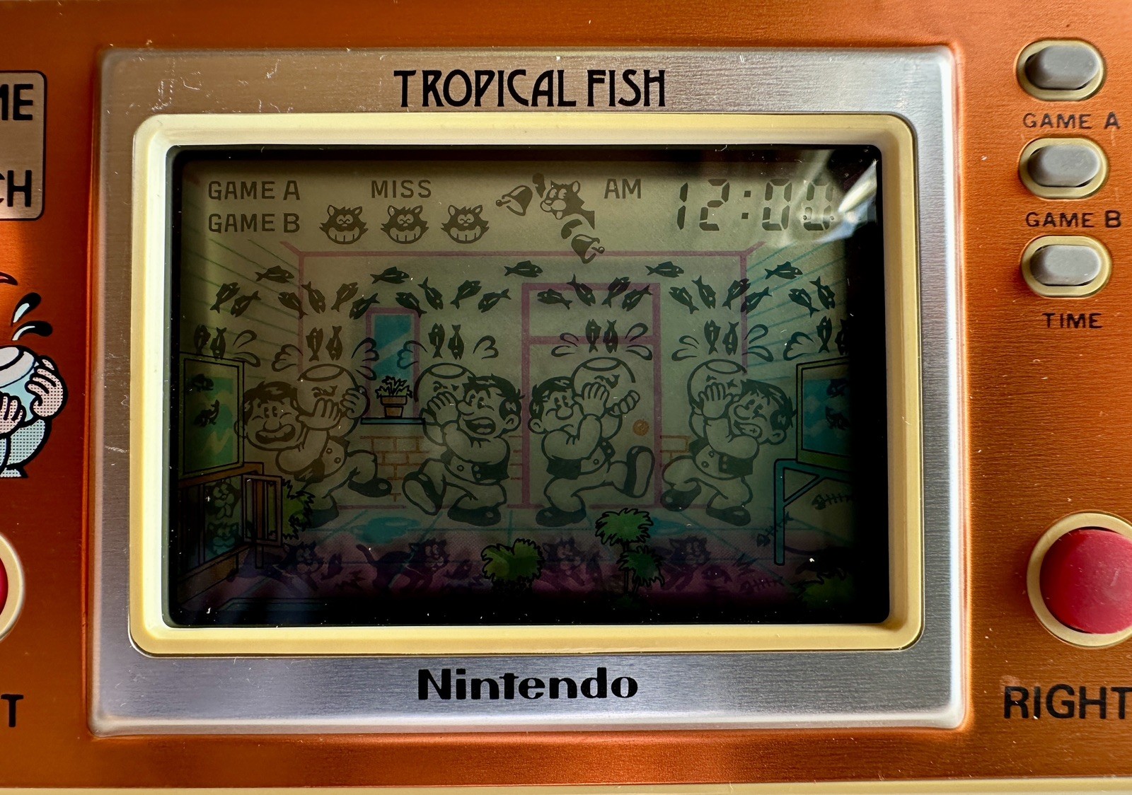 1985 Nintendo-Game & Watch-TROPICAL FISH-CIB-Complete- Near Mint-US seller-RARE