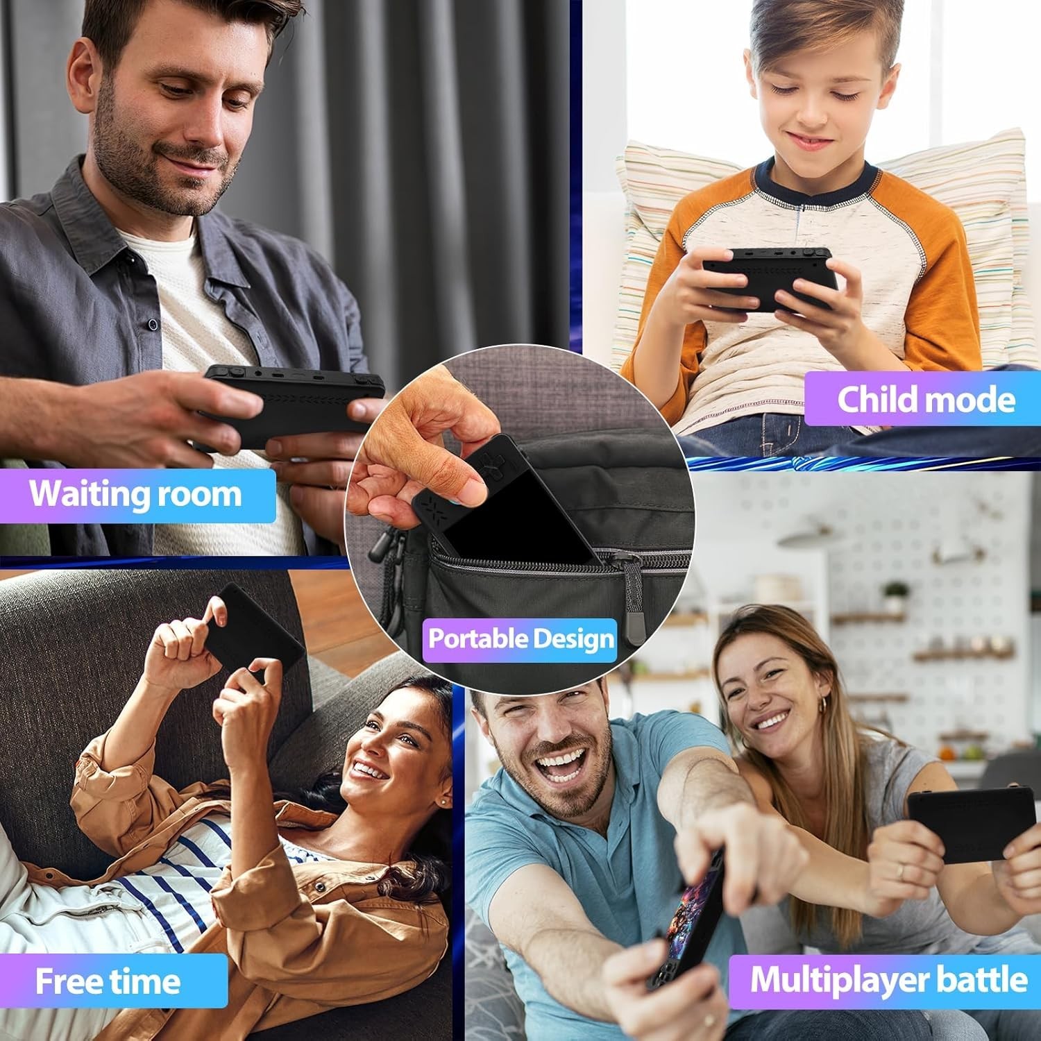Upgraded XF40H Handheld Game Console 4K 4.0 Inch Open Source Linux System 128GB