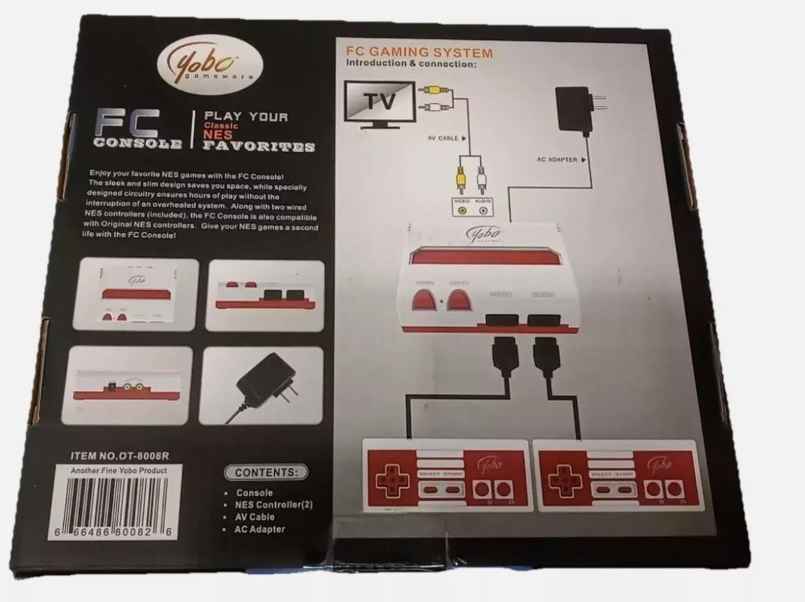 Yobo Fc Video Game System Console to play NES 8 Bit Nintendo Games