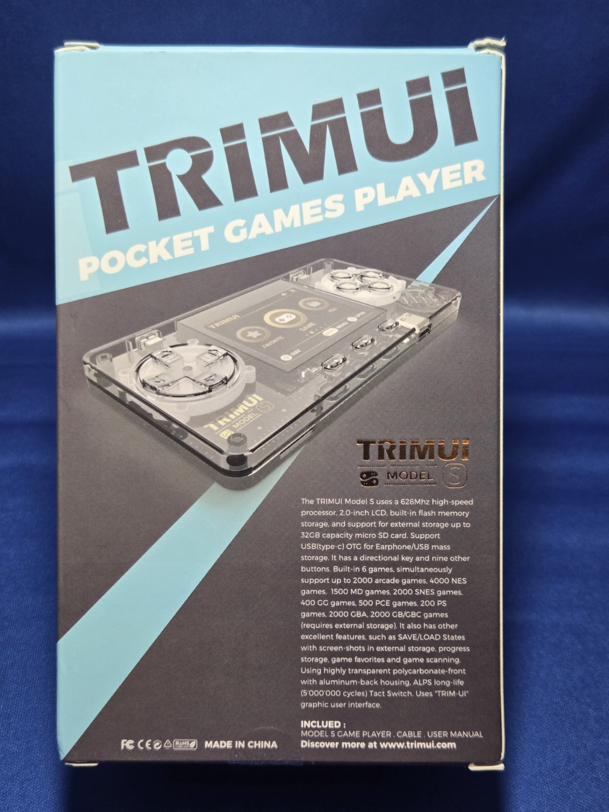 Trimui Model S Pocket Games Player – POWKIDDY A66 – Minui OS 32GB Micro SD