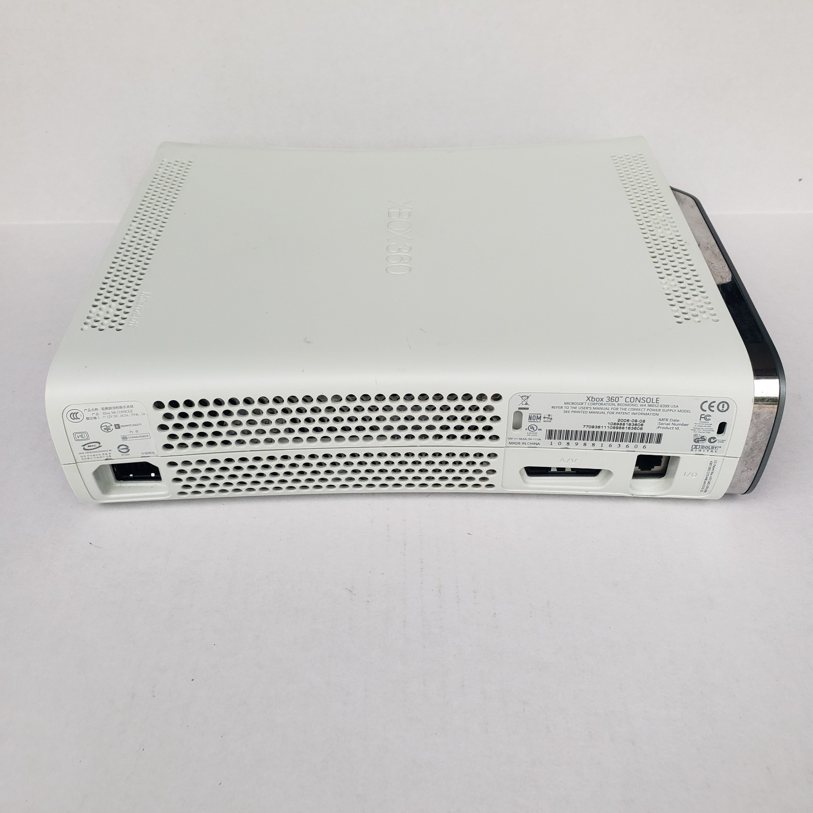 Microsoft Xbox 360 20GB Pro White OEM Controller Headset Cables & 9 Loose Games