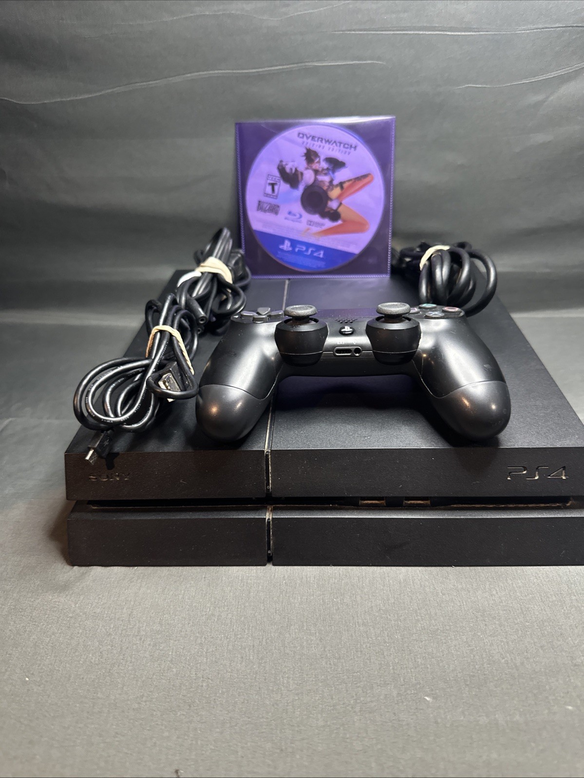 Sony PS4 500GB CUH-1215A Includes Cords 1 Controller & Game Over Watch- Tested