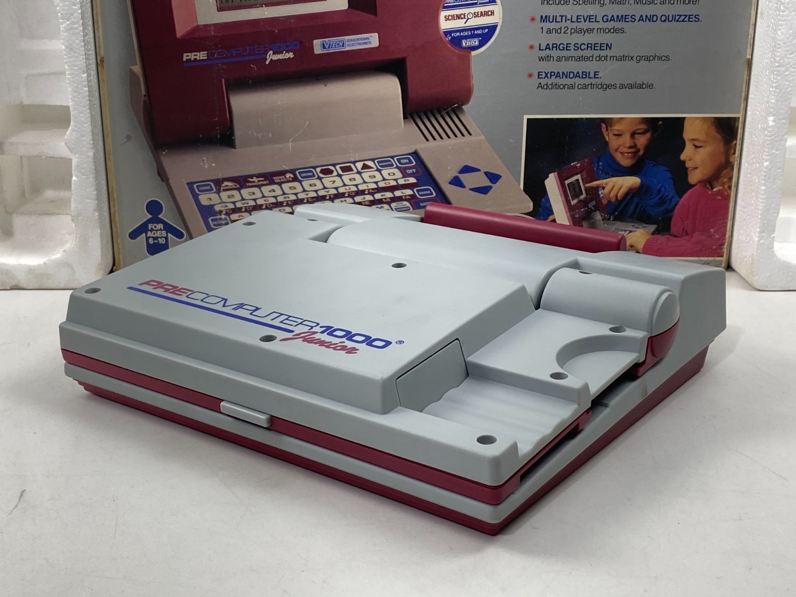 Vintage VTECH Pre Computer Junior 1000 Learning Educational Game 1990 NEW