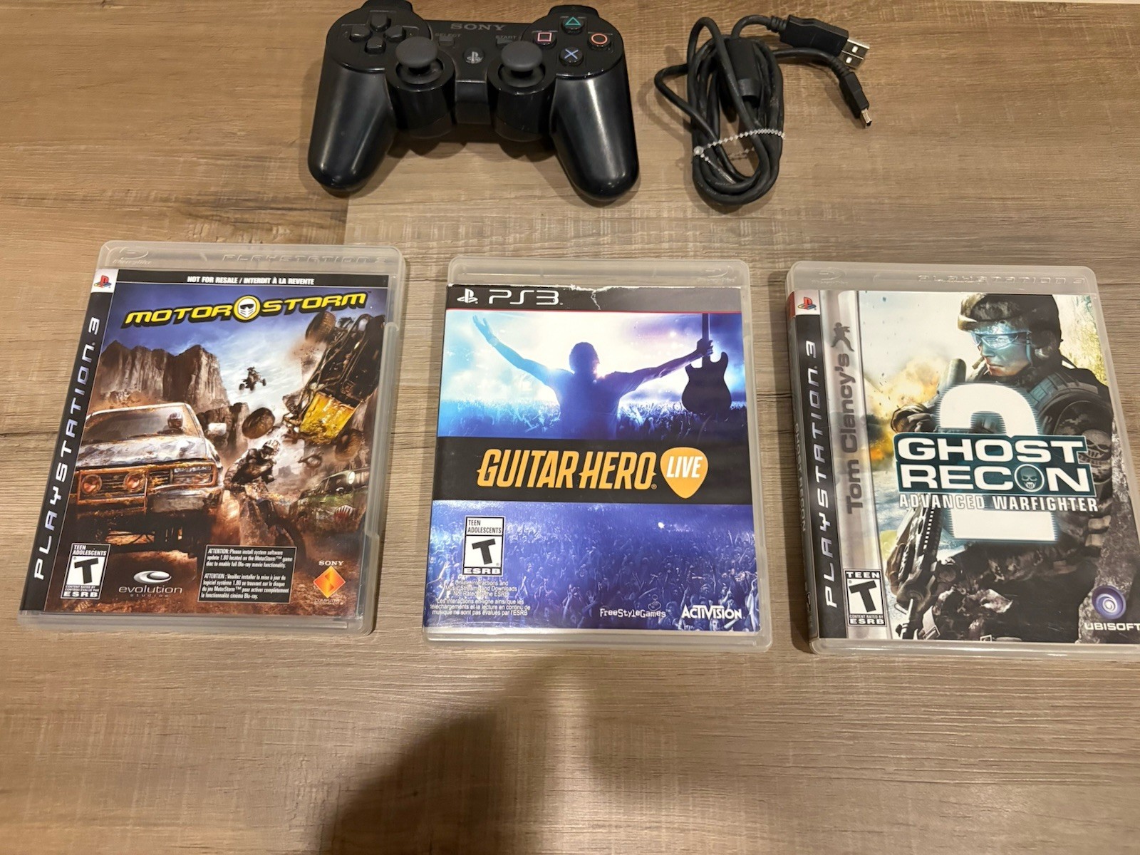 Playstation 3 PS3 Slim 160GB CECH-2501A Console and 4 Games Tested & Works Read