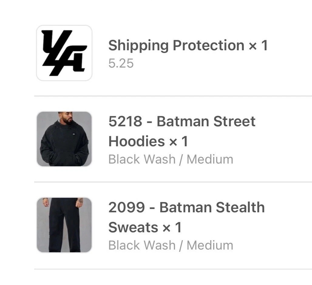 YOUNGLA Batman Stealth Hoodie 5173 (black wash) Medium