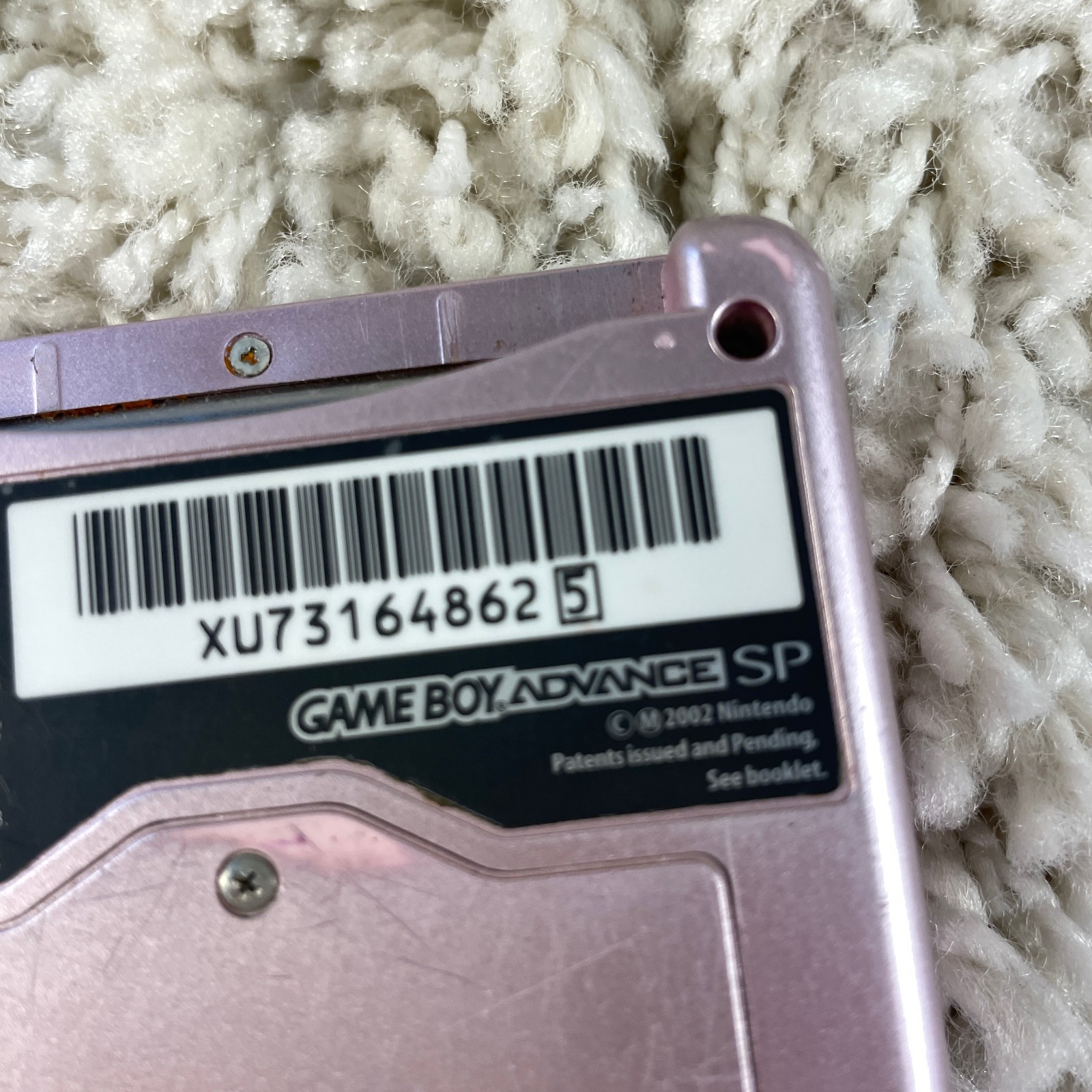 Nintendo Gameboy Advance GBA SP Handheld System Pearl Pink Model AGS-101 Tested