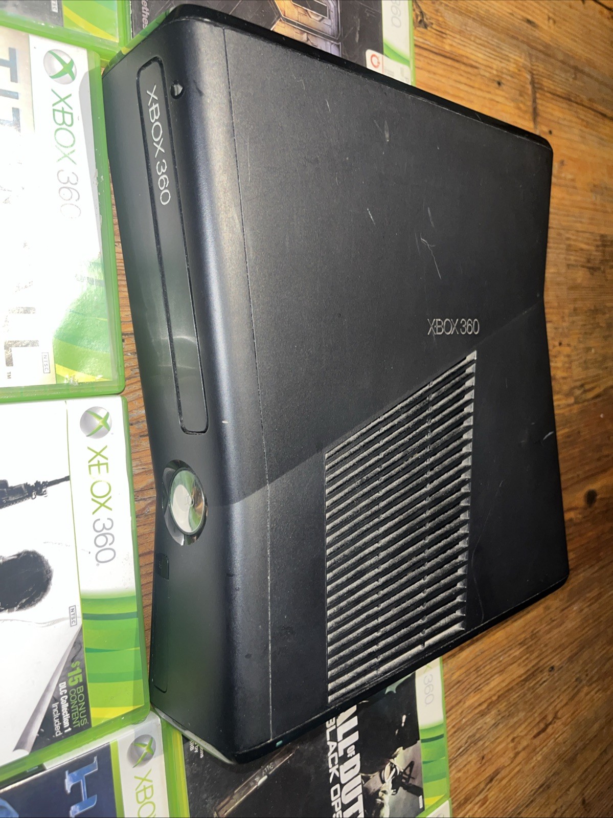 Microsoft Xbox 360 S Slim Black 250GB Replacement Console W/ Games Lot Bundle
