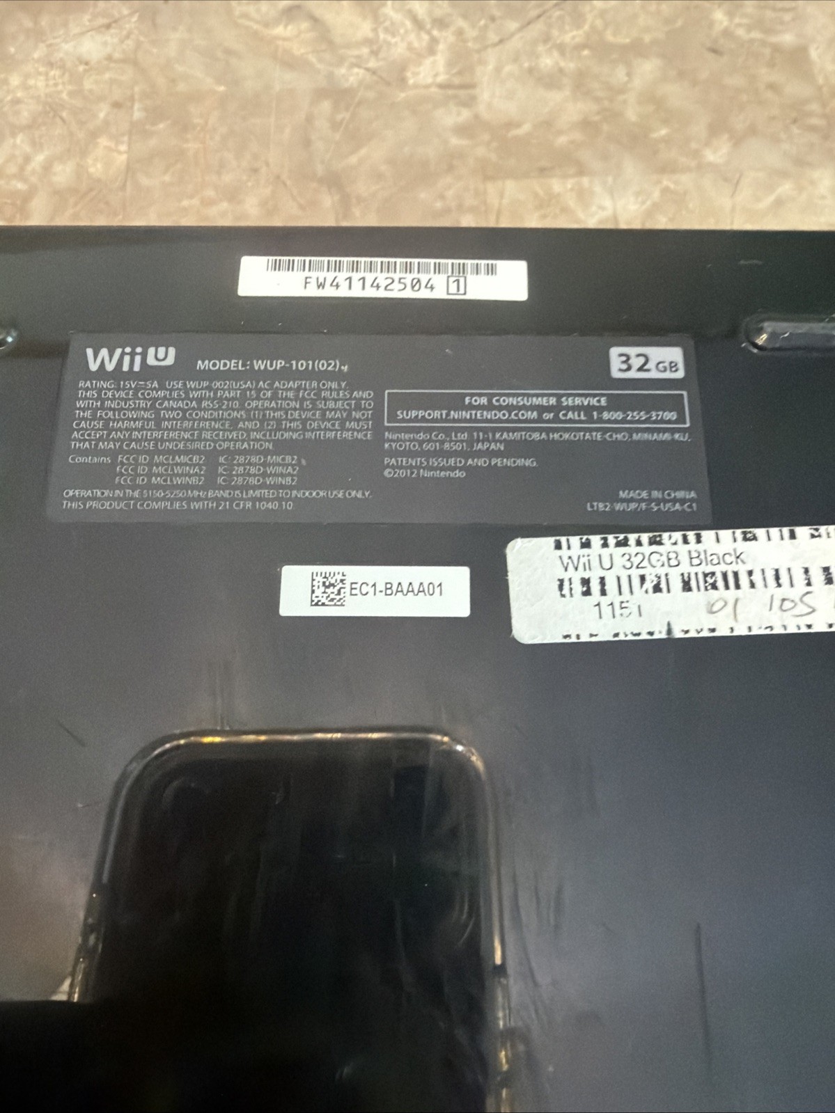 Nintendo Wii U WUP-101(02) 32GB Black Console Replacement Console Only – Tested