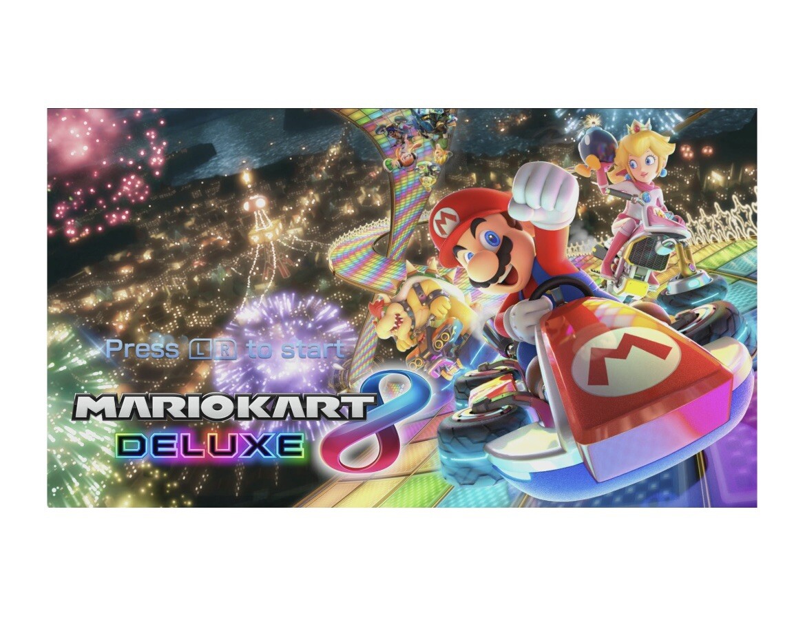 Nintendo Switch HAC-001(-01) with Blue and Red Joy-Con Controllers and Mario…