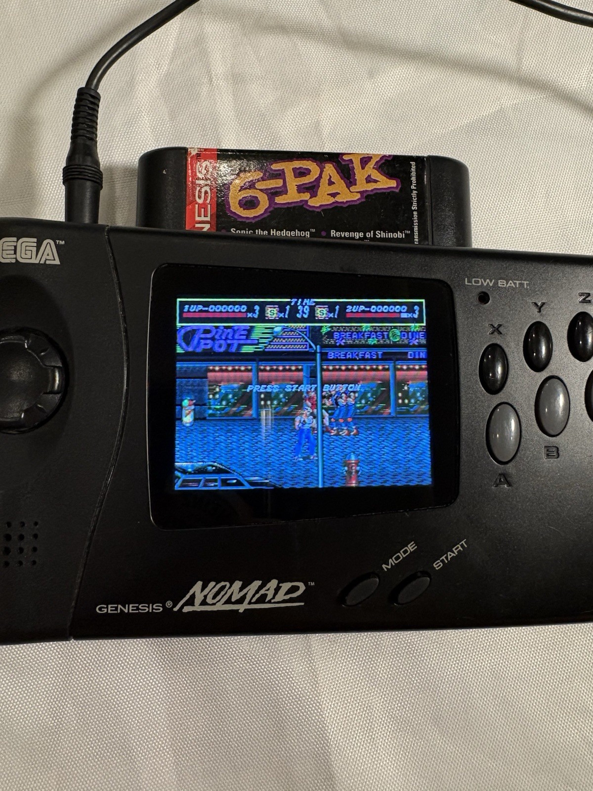 Sega Nomad With New Upgraded LCD Screen Tested And Working! W/ Power Supply