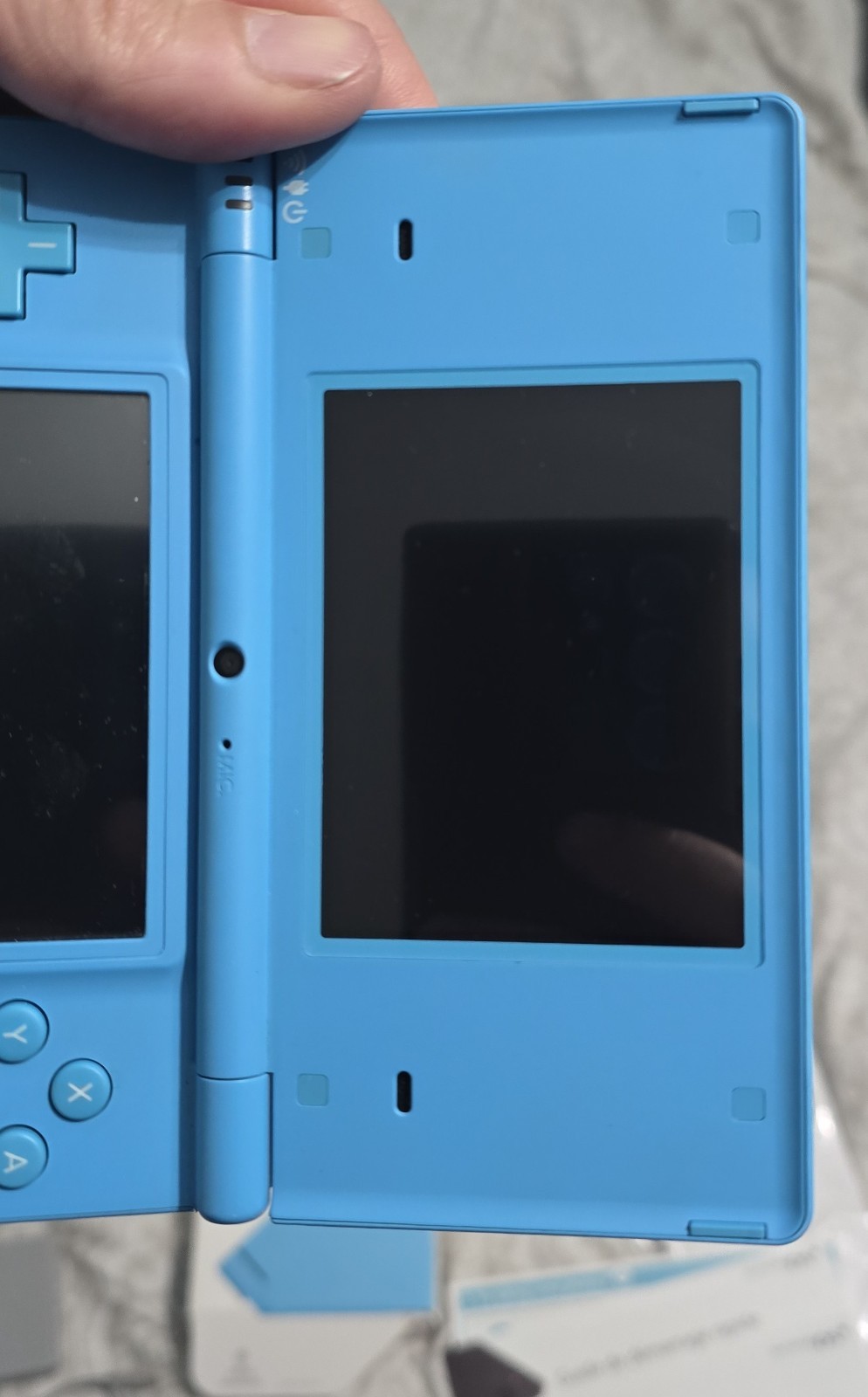 Nintendo DSi Teal Blue Complete Cib Plus Protector And Car Charger