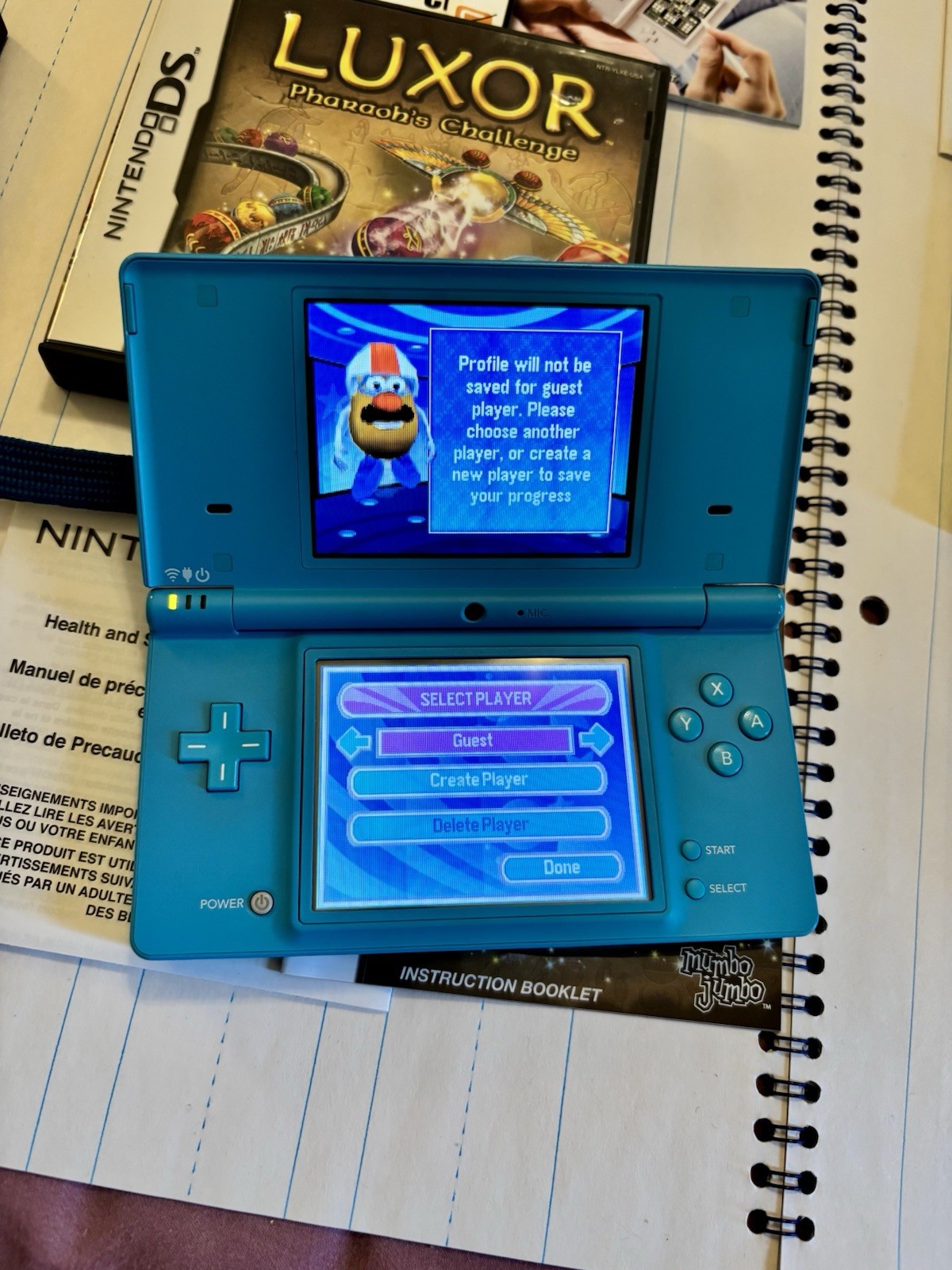 Nintendo DSi Blue Complete CIB Huge Bundle 15 Games Tested Matching Serials