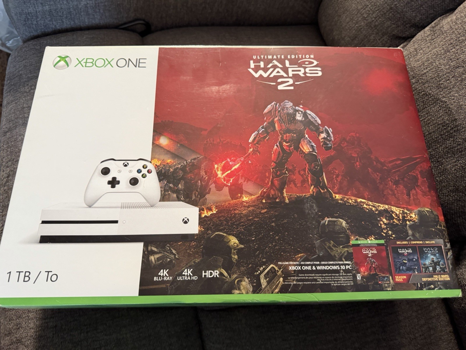 Microsoft Xbox One S Halo Wars 2 Bundle 1TB White Console With Games