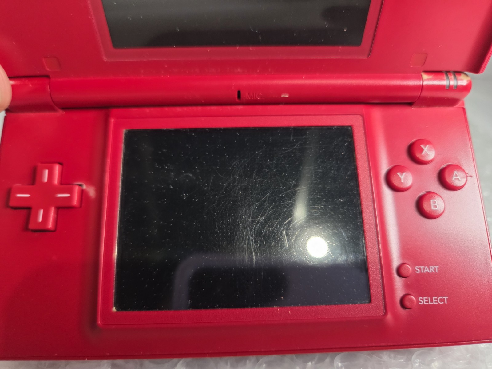 Nintendo DS Lite Red Mario Edition Console Tested Cleaned OEM Charger New Batter