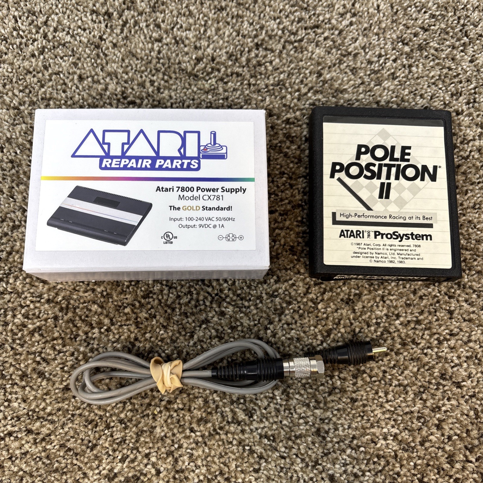 Atari 7800 Video Game Console With Controller Game TESTED New Power Supply