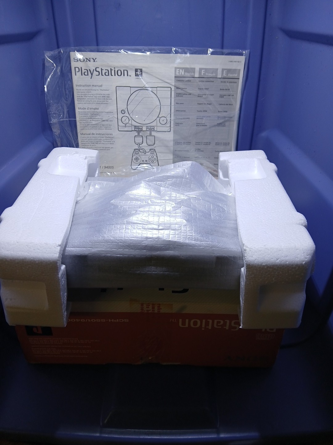 Open Box (New) Sony PlayStation 1 Console Mint+ in Box 1998 Retro tested