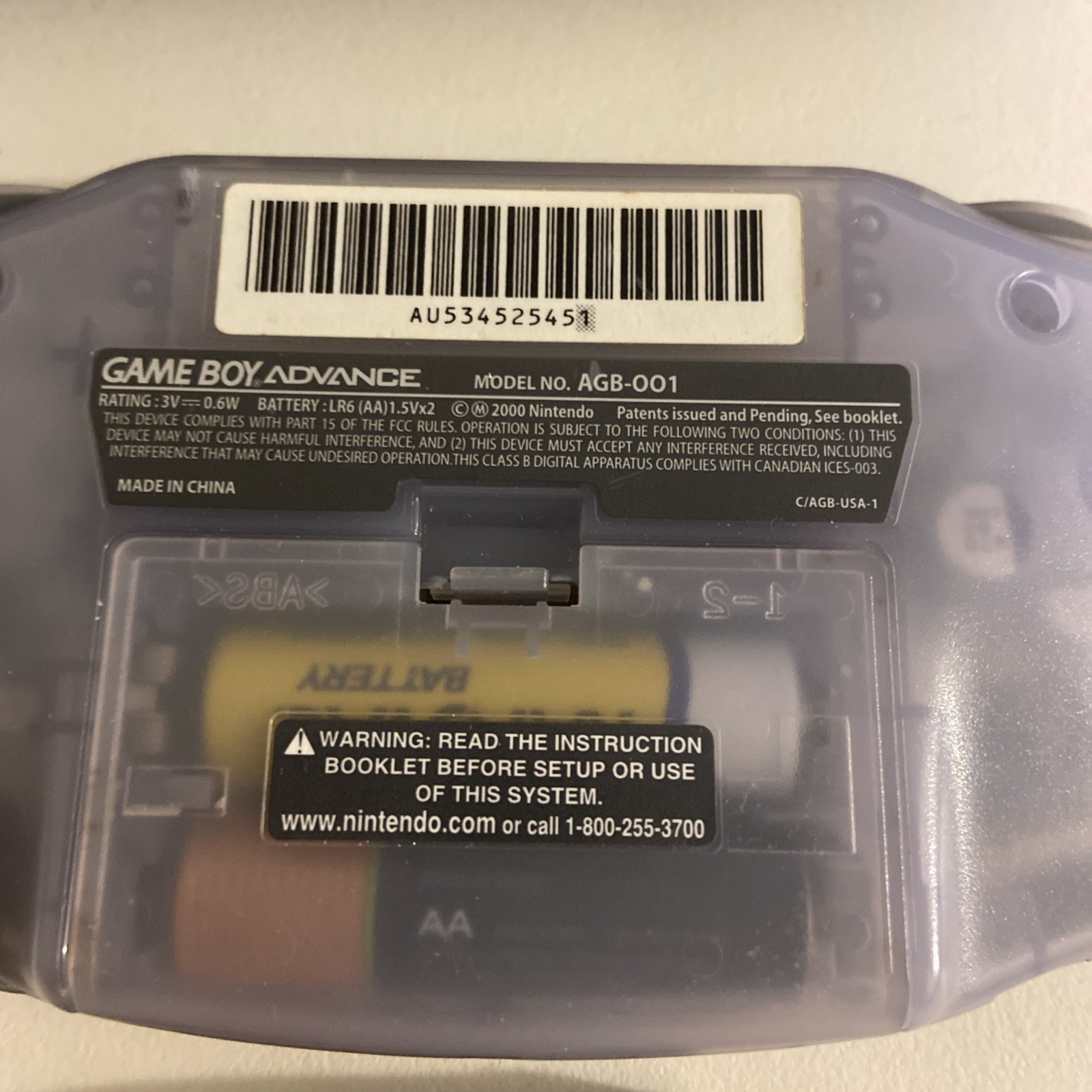 Nintendo Game Boy Advance ago-001 working you buy everything on the pictures