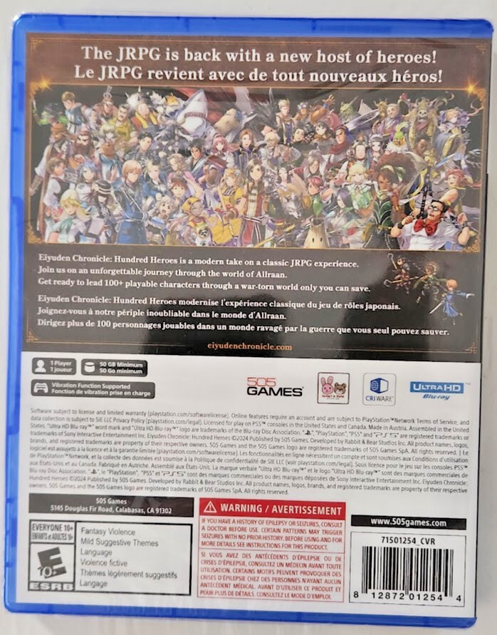 Eiyuden Chronicle: Hundred Heroes PS5 Brand New Game Special (2024 RPG)