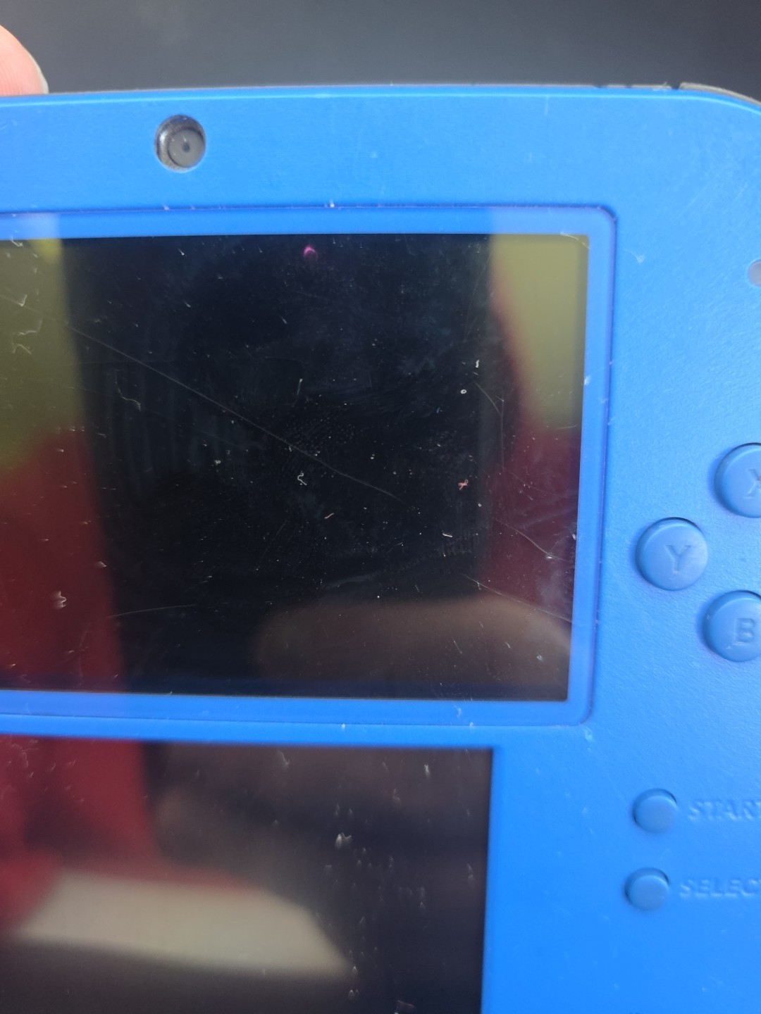 Nintendo 2DS Red Black Handheld System Wi-Fi with Charger, Case And Mario 2