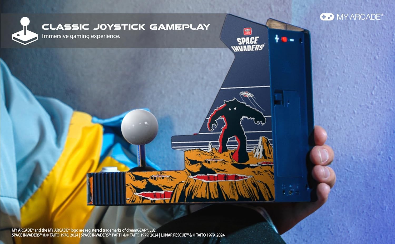 My Arcade Space Invaders Joystick Player: Official 3in1 Retro Gaming Console